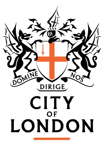 City Of London logo featuring Dragons adorned on a shield